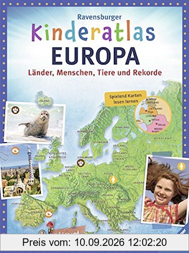 Ravensburger Kinderatlas Europa: Länder, Menschen, Tiere und Rekorde