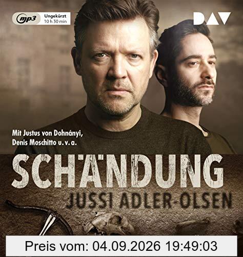 Schändung. Carl Mørck, Sonderdezernat Q, Fall 2: Ungekürztes Hörspiel mit Justus von Dohnányi, Denis Moschitto, Erich Räuker u.v.a. (1 mp3-CD)