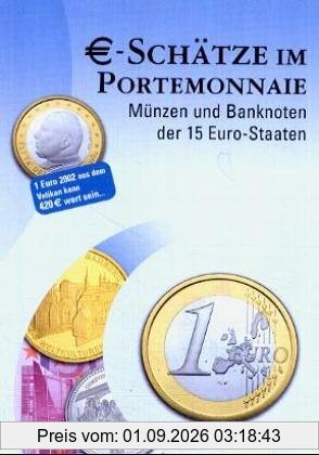 Euro Schätze im Portemonnaie. Münzen und Banknoten der 15 Euro-Staaten