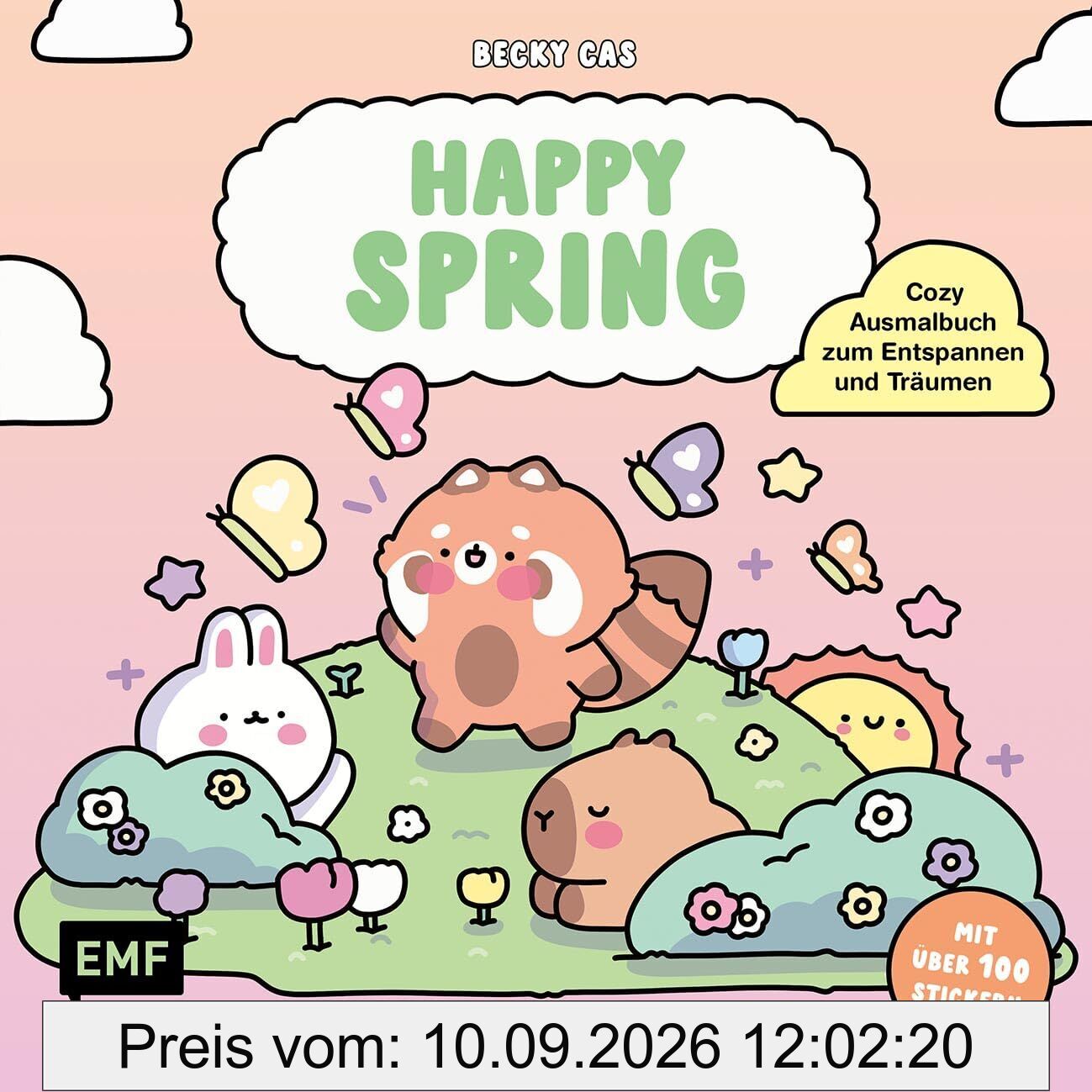 Happy Spring - Cozy Ausmalbuch zum Entspannen und Träumen