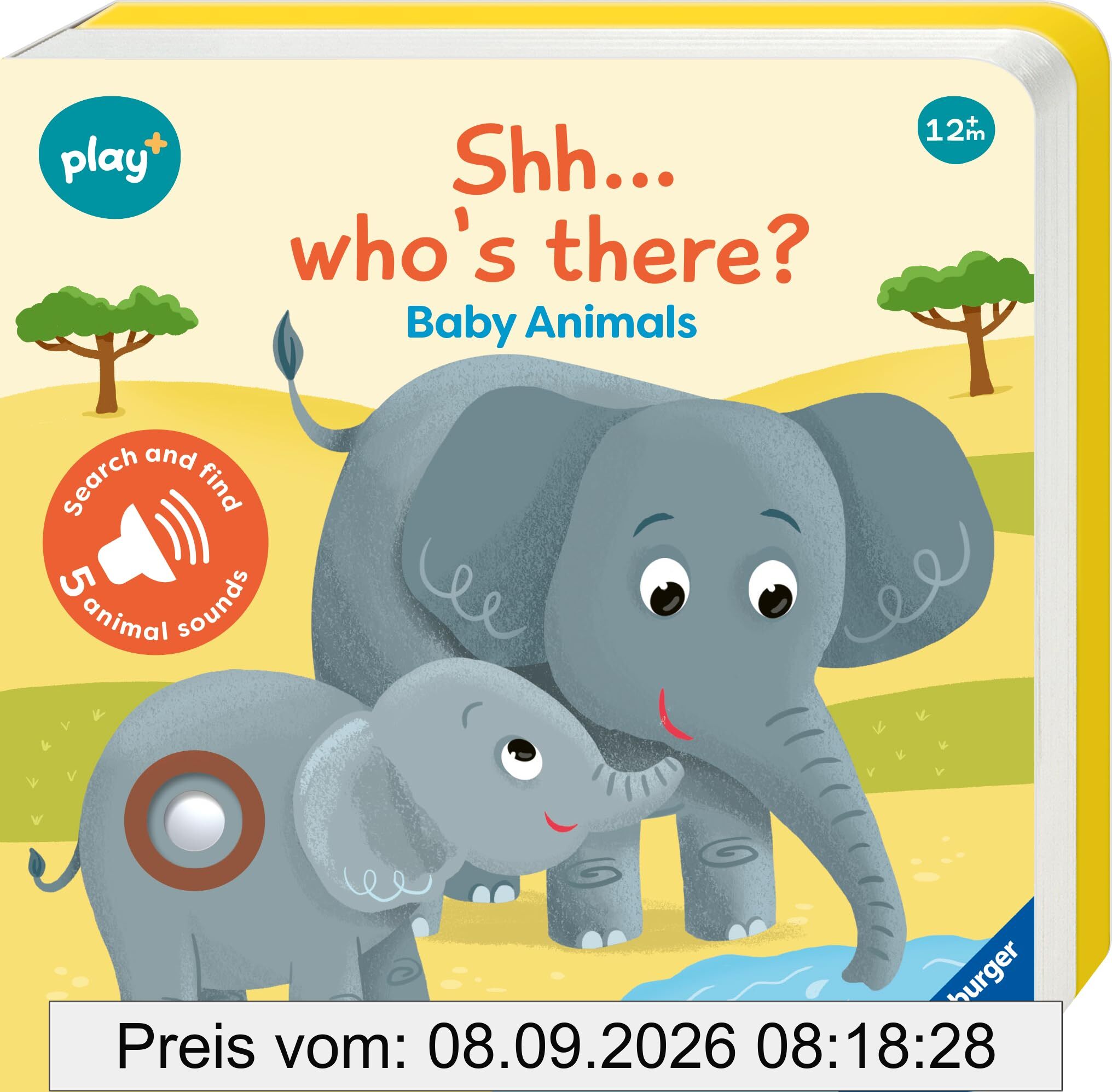 Ravensburger Play+ Shh… Who's there? Baby Animals (My First Seek and Find Sound Book), Baby book 12+ months