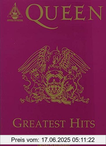 Brand : Hal Leonard, Binding : Taschenbuch, Label : Hal Leonard, Publisher : Hal Leonard, PackageQuantity : 1, medium : Taschenbuch, numberOfPages : 130, publicationDate : 1996-05-01, authors : Queen, ISBN : 0793538505