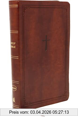 Thomas Nelson Nkjv, End-of-Verse Reference Bible, Personal Size Large Print, Leathersoft, Brown, Red Letter, Comfort Print, Holy Bible, New King James Version
