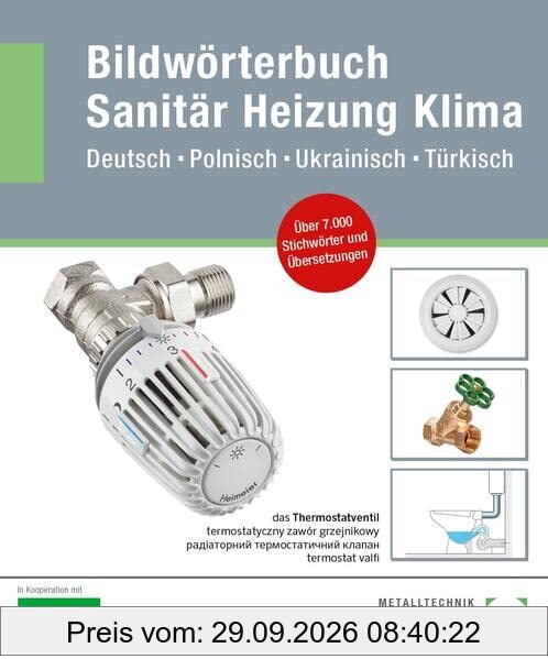 Bildwörterbuch Sanitär, Heizung, Klima: Deutsch - Polnisch - Ukrainisch - Türkisch