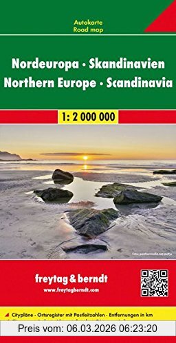 Freytag-Berndt und Artaria Kg Freytag Berndt Autokarten, Nordeuropa - Skandinavien - Maßstab 1, 2.000.000 (freytag & Berndt Auto + Freizeitkarten)