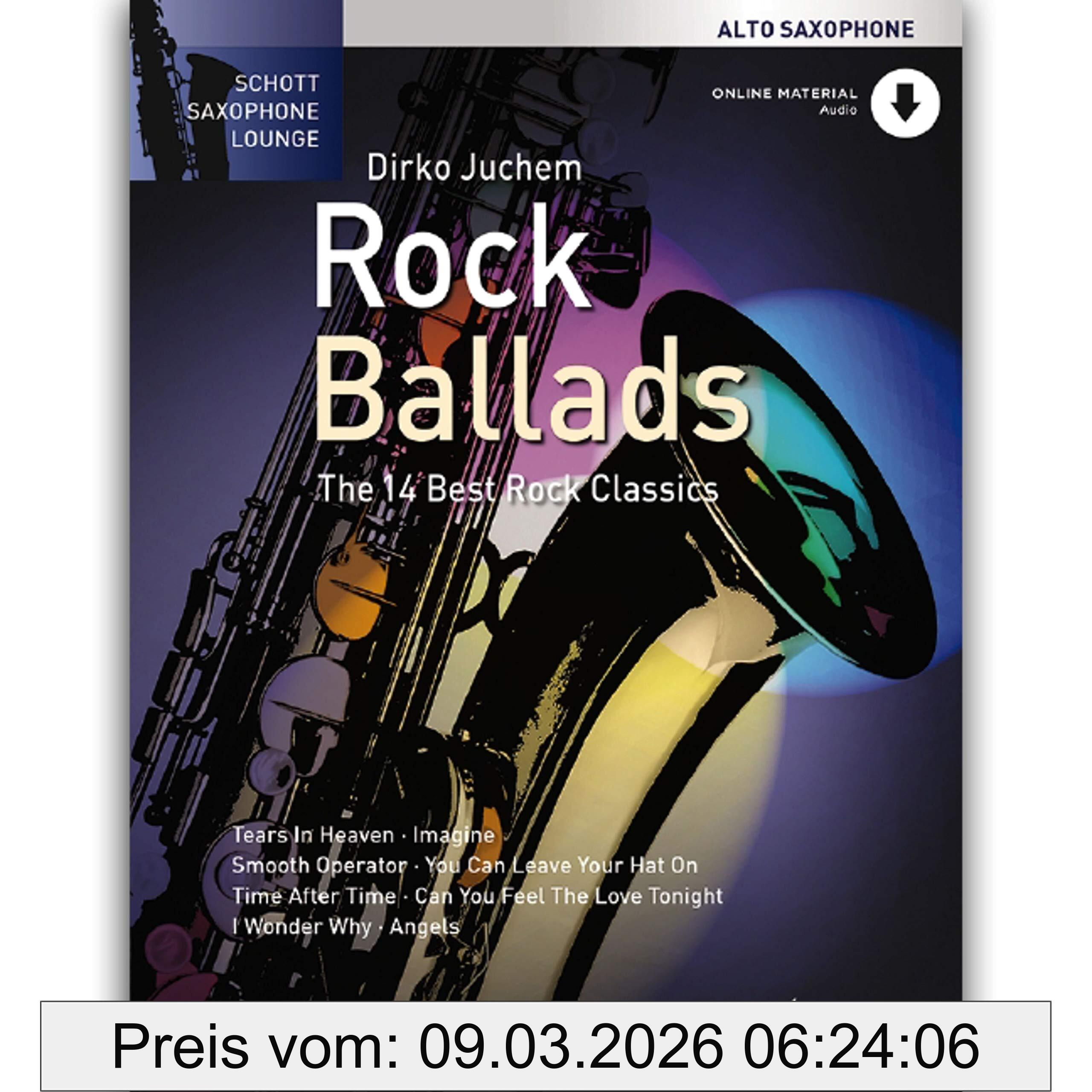 unbekannt Rock Ballads, Die 14 Besten Rockklassiker. Alt-Saxophon. (Schott Saxophone Lounge)