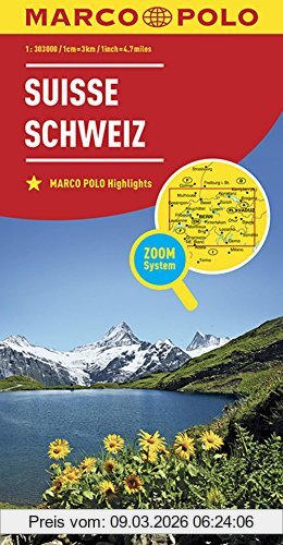 Collectif Marco Polo Länderkarte Schweiz 1, 303 000 (Marco Polo Länderkarten)