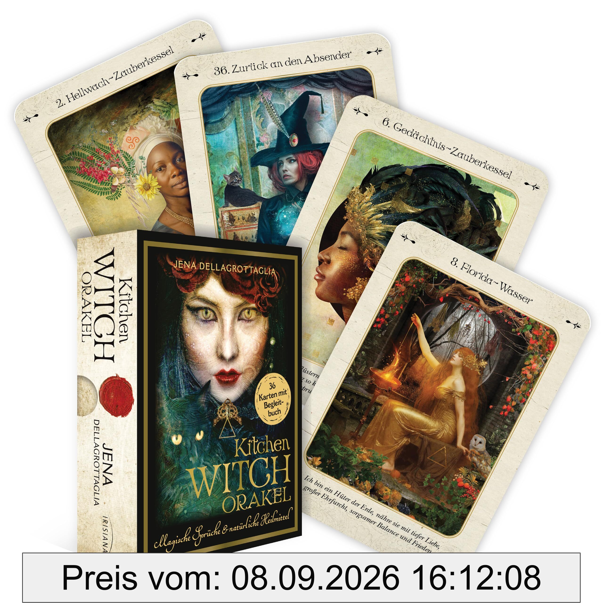 Kitchen Witch Orakel: Magische Sprüche und natürliche Heilmittel - 36 Karten mit Begleitbuch inkl. Zaubersprüchen und Rezepten von der Ausnahmekünstlerin Jena Dellagrottaglia
