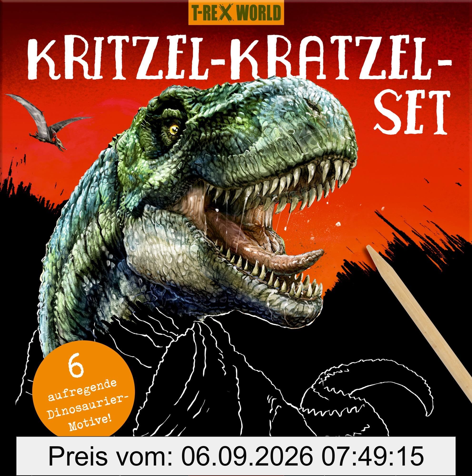 Kritzel-Kratzel-Set (T-Rex): 6 aufregende Dinosaurier-Motive (T-Rex World)