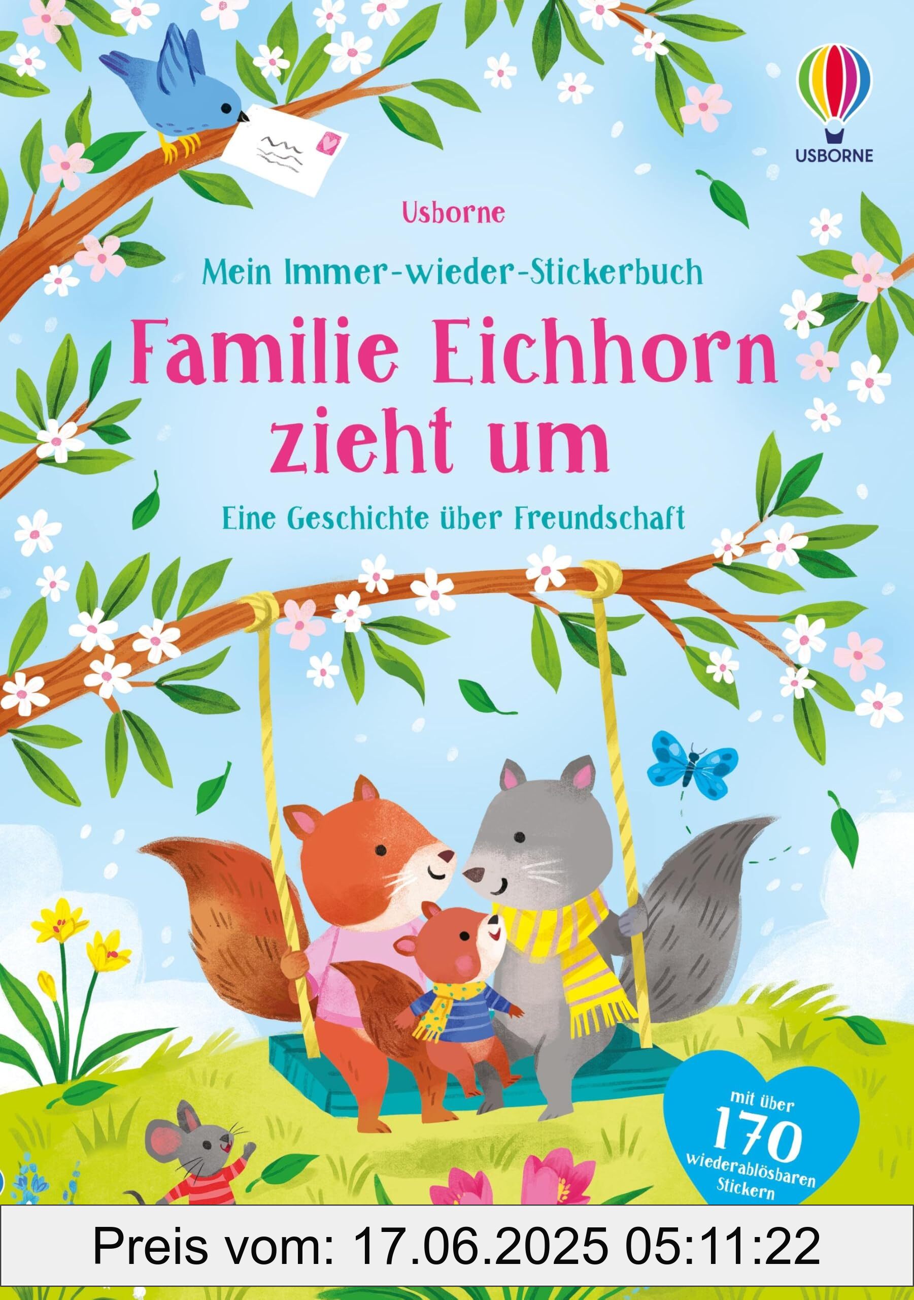 Binding : paperback, Edition : 1., Label : Mein Immer-wieder-Stickerbuch : Familie Eichhorn zieht um : Stickerheft mit über 170 wiederablösbaren Stickern – für Kinder ab 3 Jahren, PackageQuantity : 1, medium : paperback, numberOfPages : 32, publicationDate : 2025-01-09, releaseDate : 2025-01-09, languages : german, ISBN : 1035703572