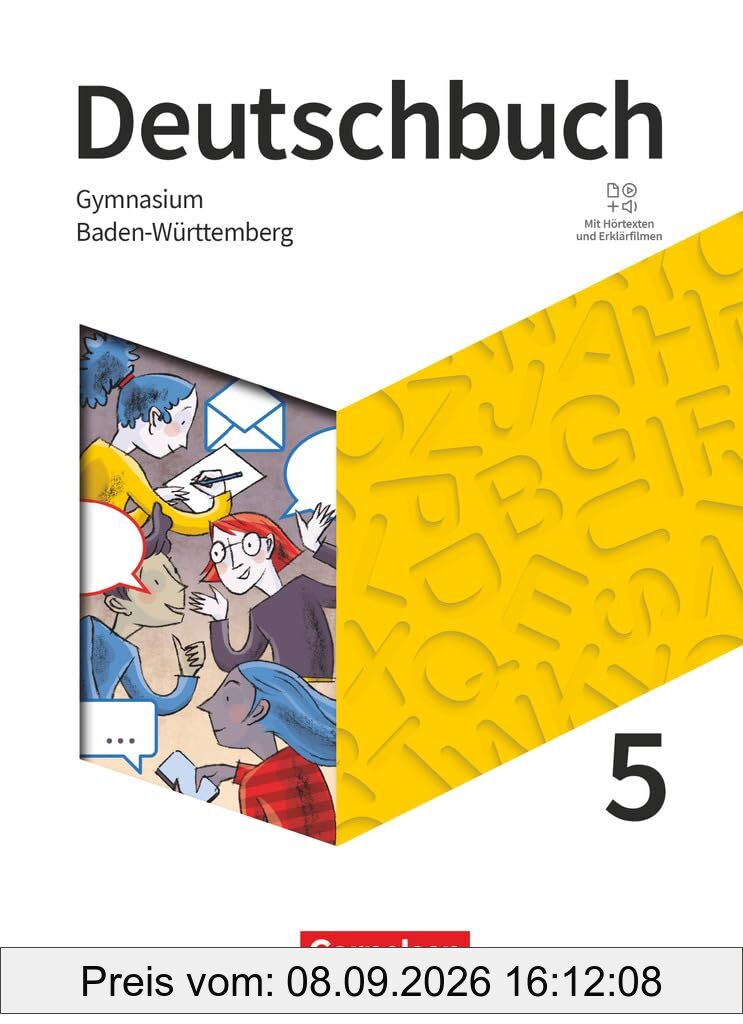 Deutschbuch Gymnasium 5. Schuljahr - Baden-Württemberg - Ausgabe 2025 - Schulbuch mit Hörtexten und Erklärfilmen