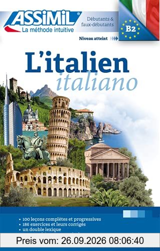 L'italien : débutants & faux-débutants, niveau atteint B2