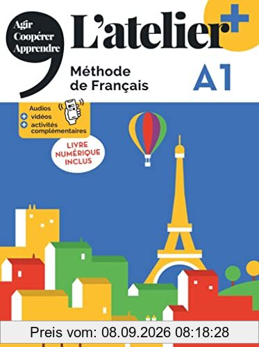 L'atelier, méthode de français A1 : livre numérique inclus