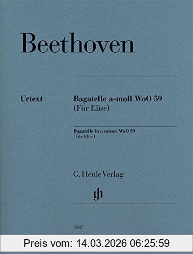 Beethoven, Ludwig Van Klavierstück A-moll WoO 59 (Für Elise)