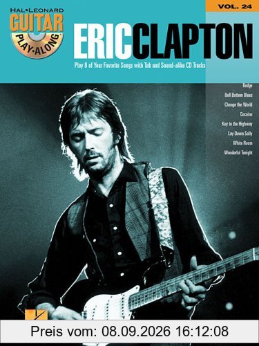 Guitar Play-Along Volume 24 Eric Clapton Tab Gtr Book/Cd (Hal Leonard Guitar Play-Along)