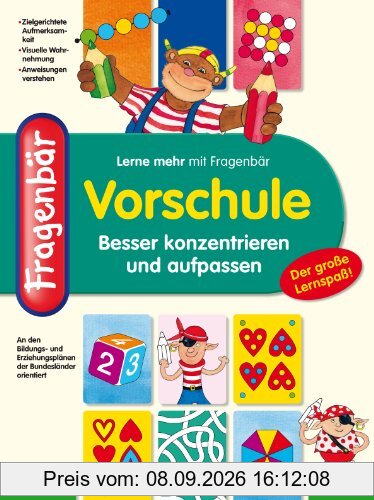 Fragenbär, Vorschule - Besser konzentrieren und aufpassen