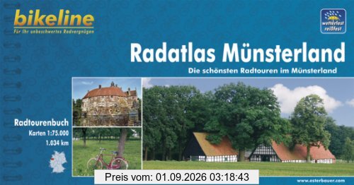 Bikeline Radtourenbuch, Radatlas Münsterland: Ein original bikeline-Radtourenbuch und Karte 1:75.000, wetterfest/reißfest