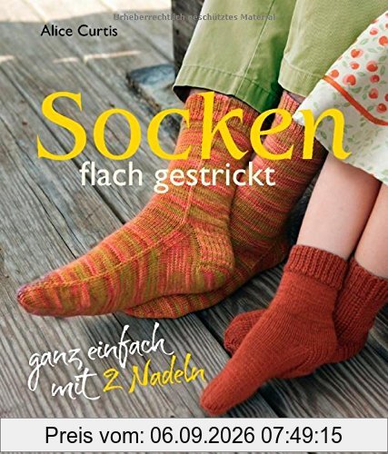 Socken flach gestrickt: ganz einfach mit 2 Nadeln