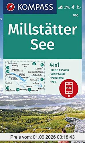 KOMPASS Wanderkarte Millstätter See: 4in1 Wanderkarte 1:25000 mit Aktiv Guide und Panorama inklusive Karte zur offline Verwendung in der KOMPASS-App. ... Langlaufen. (KOMPASS-Wanderkarten, Band 66)