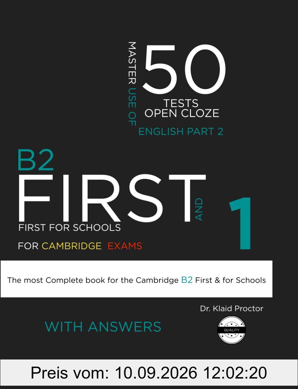B2 FIRST Use of English (Open Cloze Part 2): 50 Practice Tests for the Cambridge exam