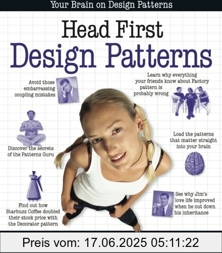 Binding : Taschenbuch, Edition : 1, Label : O'Reilly Media, Publisher : O'Reilly Media, NumberOfItems : 1, PackageQuantity : 1, medium : Taschenbuch, numberOfPages : 650, publicationDate : 2004-11-05, authors : Eric Freeman, Elisabeth Freeman, Bert Bates, Kathy Sierra, publishers : Mike Loukides, languages : english, ISBN : 0596007124