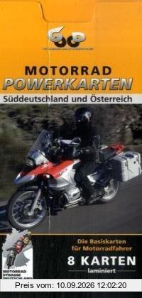 Motorrad Powerkarten Süddeutschland und Österreich 1 : 250 000. Powerbox: Plus Elsass / Vogesen. 8 laminierte Kartenblätter plus Tourerguide. GPS-tauglich