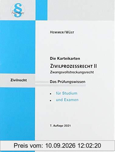 Zivilprozessrecht (ZPO) II. Karteikarten: Zwangsvollstreckungsrecht (Karteikarten - Zivilrecht)