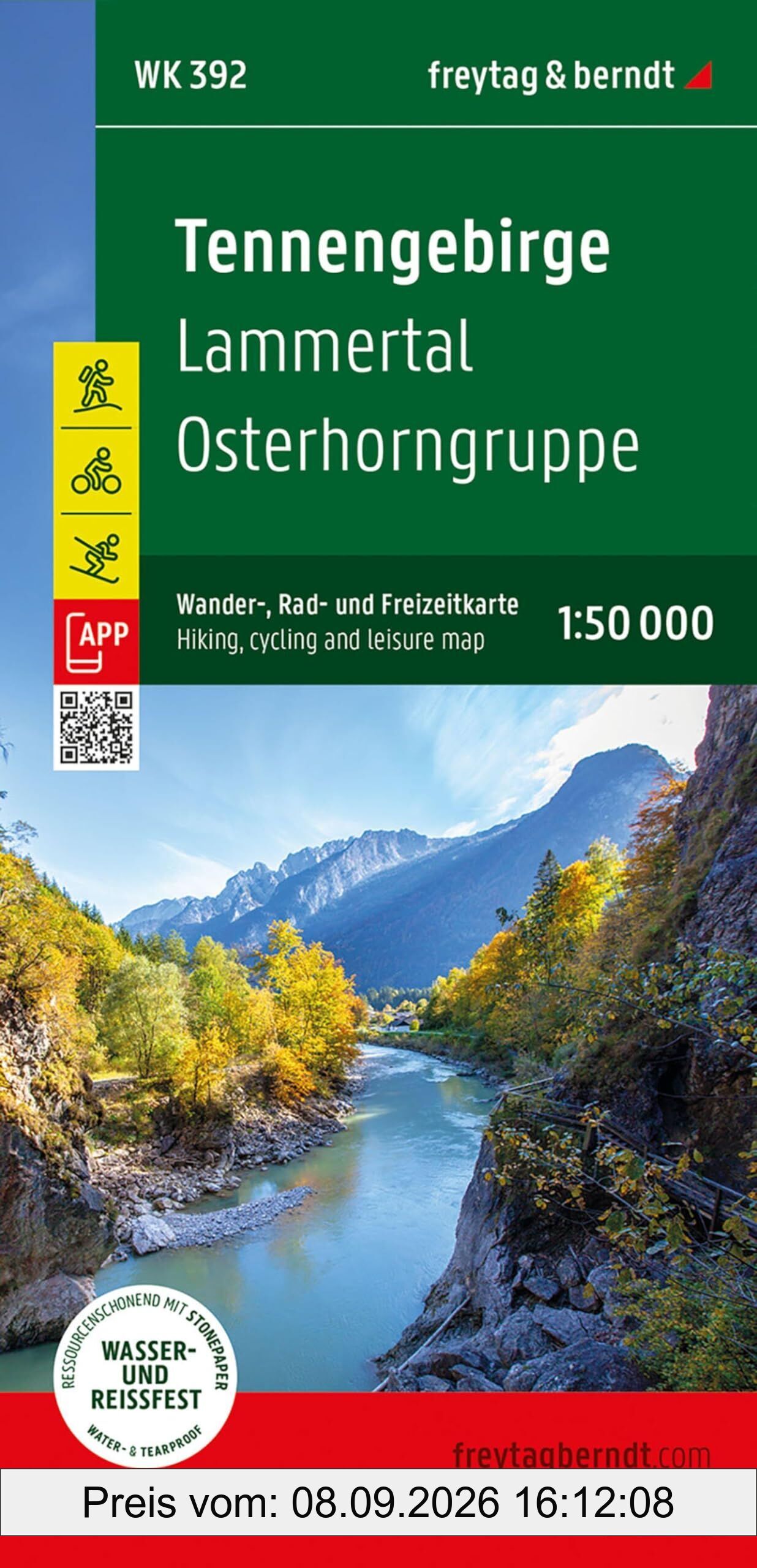 freytag & berndt Wanderkarte Tennengebirge - Lammertal - Osterhorngruppe 1:50.000