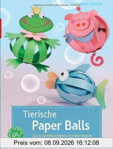 Tierische Paper Balls: Süße Tierfiguren aus Papierstreifen