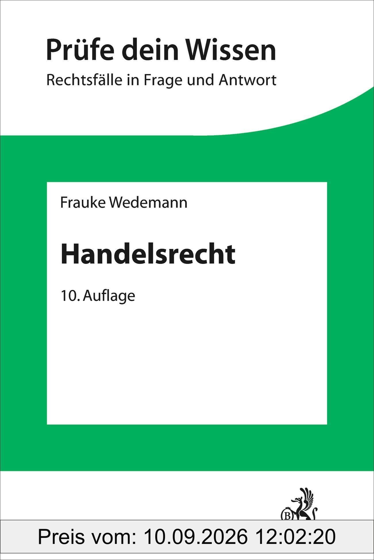 Handelsrecht: einschließlich Bilanzrecht (Prüfe dein Wissen)