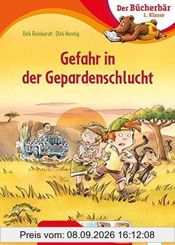 Gefahr in der Gepardenschlucht: Der Bücherbär: 1. Klasse. Mit Bildergeschichten