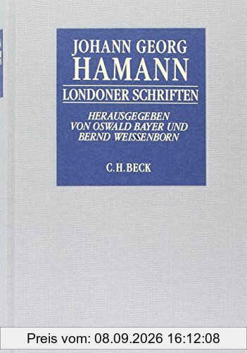 Londoner Schriften: Historisch-kritische Ausgabe