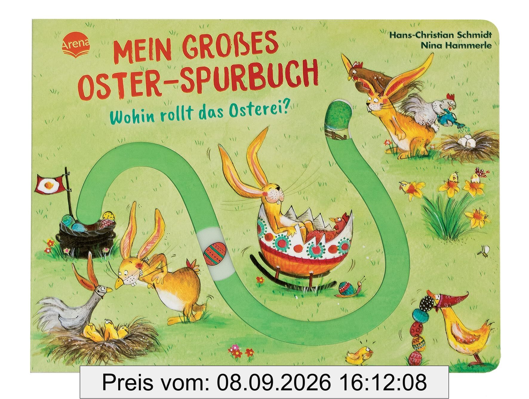 Mein großes Oster-Spurbuch. Wohin rollt das Osterei?: Pappbilderbuch mit Spurrillen und beweglichem Osterei, das durchs Buch geschoben wird, ab 3 Jahren (Mein großes Spurbuch)