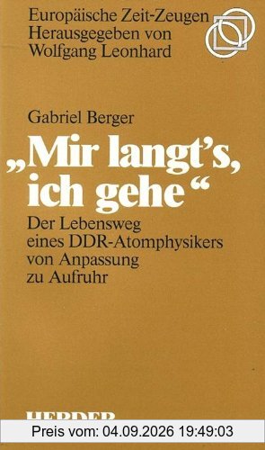 Mir langt's, ich gehe