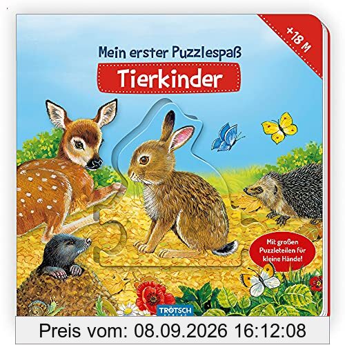 Trötsch Puzzlebuch Mein erster Puzzlespaß Tierkinder: Kinderbuch Beschäftigungsbuch Entdeckerbuch Puzzlebuch