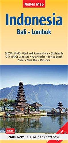 Nelles Map Landkarte Indonesia : Bali, Lombok: reiß- und wasserfest; waterproof and tear-resistant; indéchirable et imperméable; irrompible & impermeable | 1 : 180,000