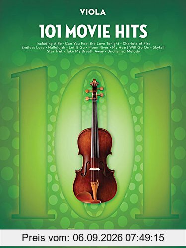 101 Movie Hits For Viola: Noten, Sammelband für Viola