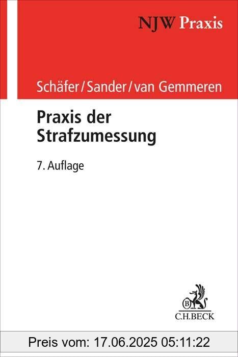 Brand : Beck C. H., Binding : paperback, Edition : 7., neu bearbeitete und erweiterte, Label : Praxis der Strafzumessung (NJW-Praxis), medium : paperback, numberOfPages : 981, publicationDate : 2024-08-09, languages : german, ISBN : 3406780830