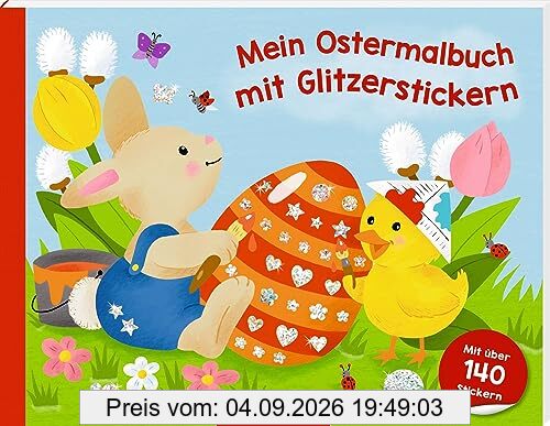 Mein Ostermalbuch mit Glitzerstickern