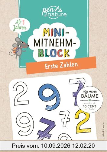 Mini-Mitnehm-Block Erste Zahlen: Spielerisches Zahlen-Training im handlichen Mini-Format | perfekte Kinderbeschäftigung für unterwegs | Ab 5 Jahren