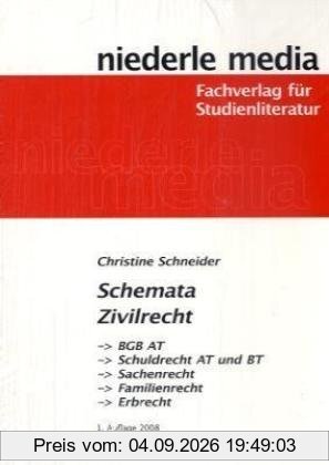 Schemata Zivilrecht. Karteikarten: BGB AT, Schuldrecht AT und BT, Sachenrecht, Familienrecht, Erbrecht