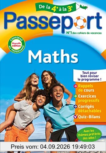 Passeport maths, de la 4e à la 3e : conforme au programme