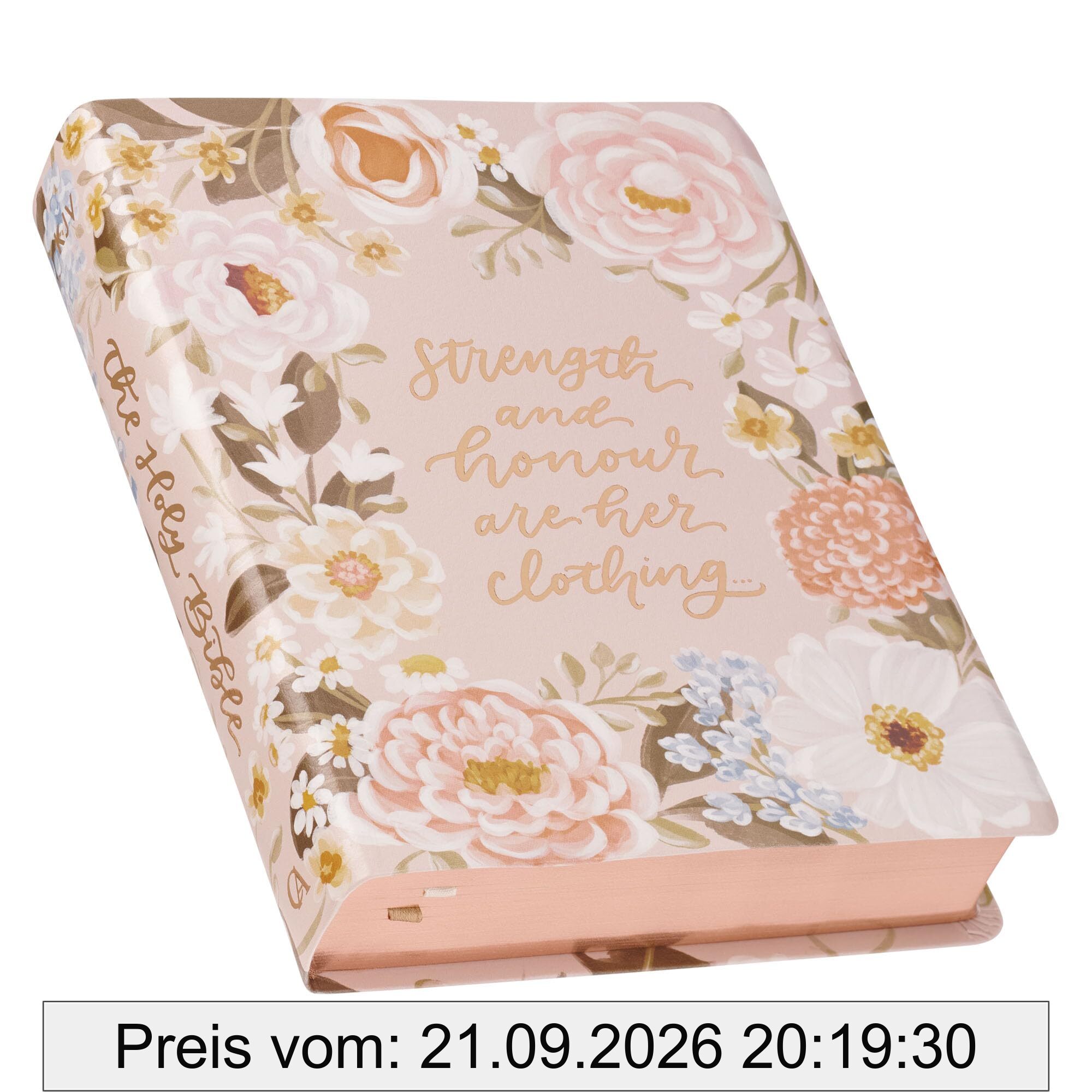 KJV Note-Taking Bible Faux Leather Strength & Dignity Prov. 31:25