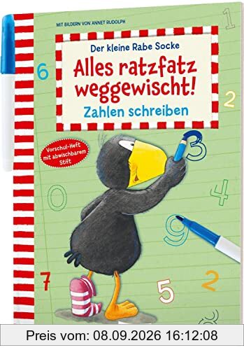 Der kleine Rabe Socke: Alles ratzfatz weggewischt!: Zahlen schreiben | Erstes Lernen spielend leicht