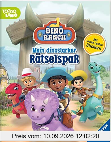 Ravensburger Dino Ranch: Mein dinostarker Rätselspaß - mit Stickern - coole Knobeleien, kreative Beschäftigung mit den Lieblingscharakteren aus der Serie