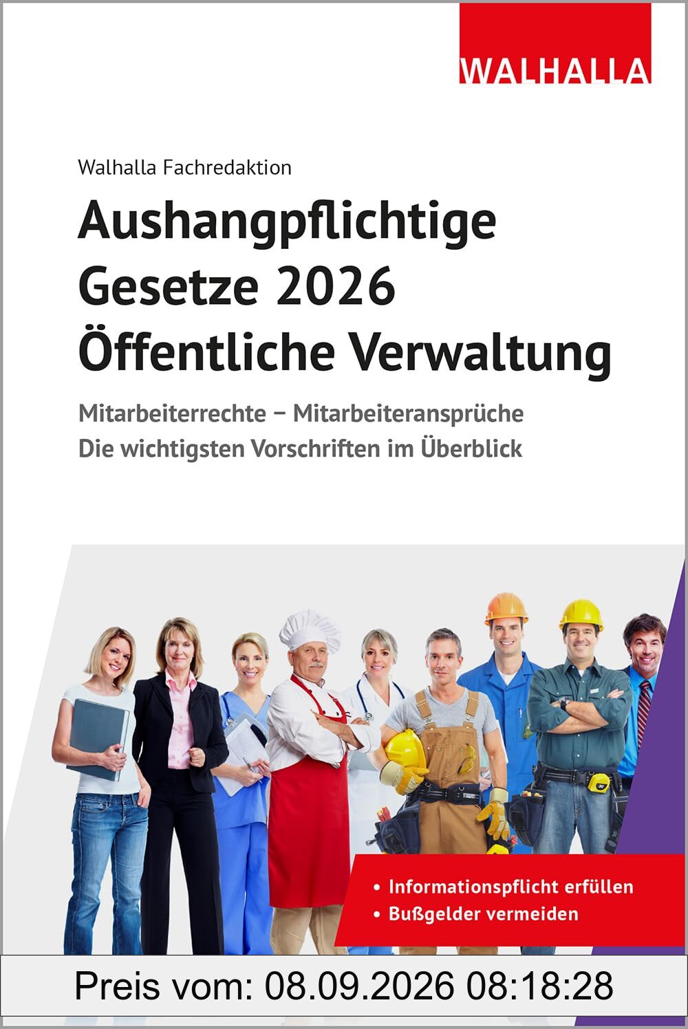 Aushangpflichtige Gesetze 2026 Öffentliche Verwaltung: Mitarbeiterrechte - Mitarbeiteransprüche; Die wichtigsten Vorschriften im Überblick; Mit Kordel zum Aushängen