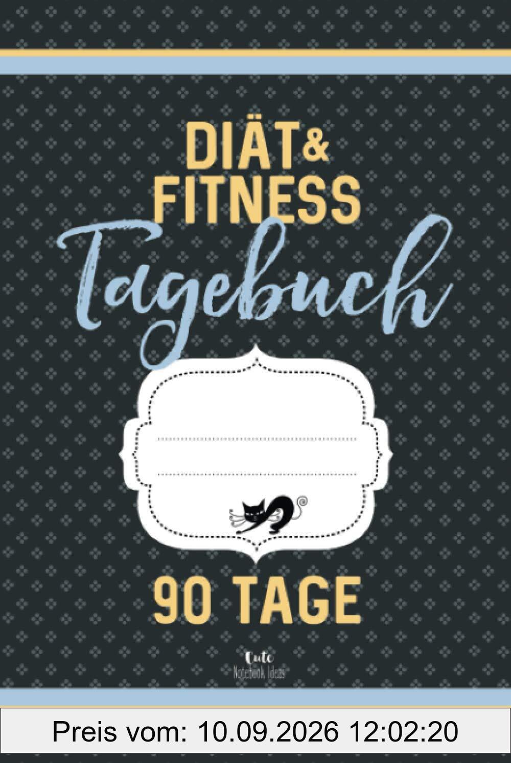 Diät & Fitness Tagebuch 90 Tage (grau): Abnehmtagebuch zum Ausfüllen, Hardcover-Ausgabe