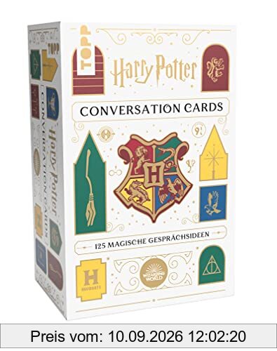 Harry Potter: Conversation Cards. Offizielle deutschsprachige Ausgabe: 125 magische Gesprächsideen zu den Filmen der Harry Potter Welt. Stabile Karton-Box mit 125 Karten, ausführliches Begleitbuch