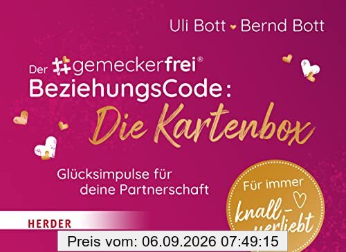 Der #gemeckerfrei® BeziehungsCode: Glückskarten für deine Partnerschaft