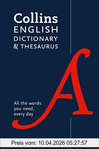 Collins Dictionaries Paperback English Dictionary And Thesaurus Essential, All The Words You Need, Every Day (Collins Essential)